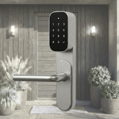 Serrures intelligentes pour vos maisons, Airbnb ou hôtels, offrant une gestion simple et sécurisée des accès.